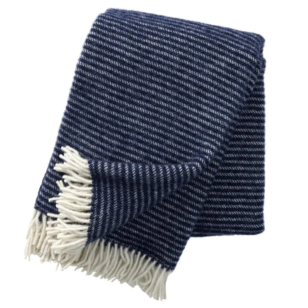 Ralph 羊毛盖毯, 藏青色 Klippan Yllefabrik