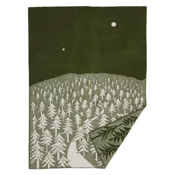 sedan 1879 皆川明联合设计款 羊毛毯 林中小屋-灰色 - 绿色 - Klippan Yllefabrik