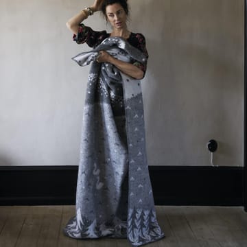 sedan 1879 皆川明联合设计款 羊毛毯 幽谷之湖-灰色 - 灰色 - Klippan Yllefabrik
