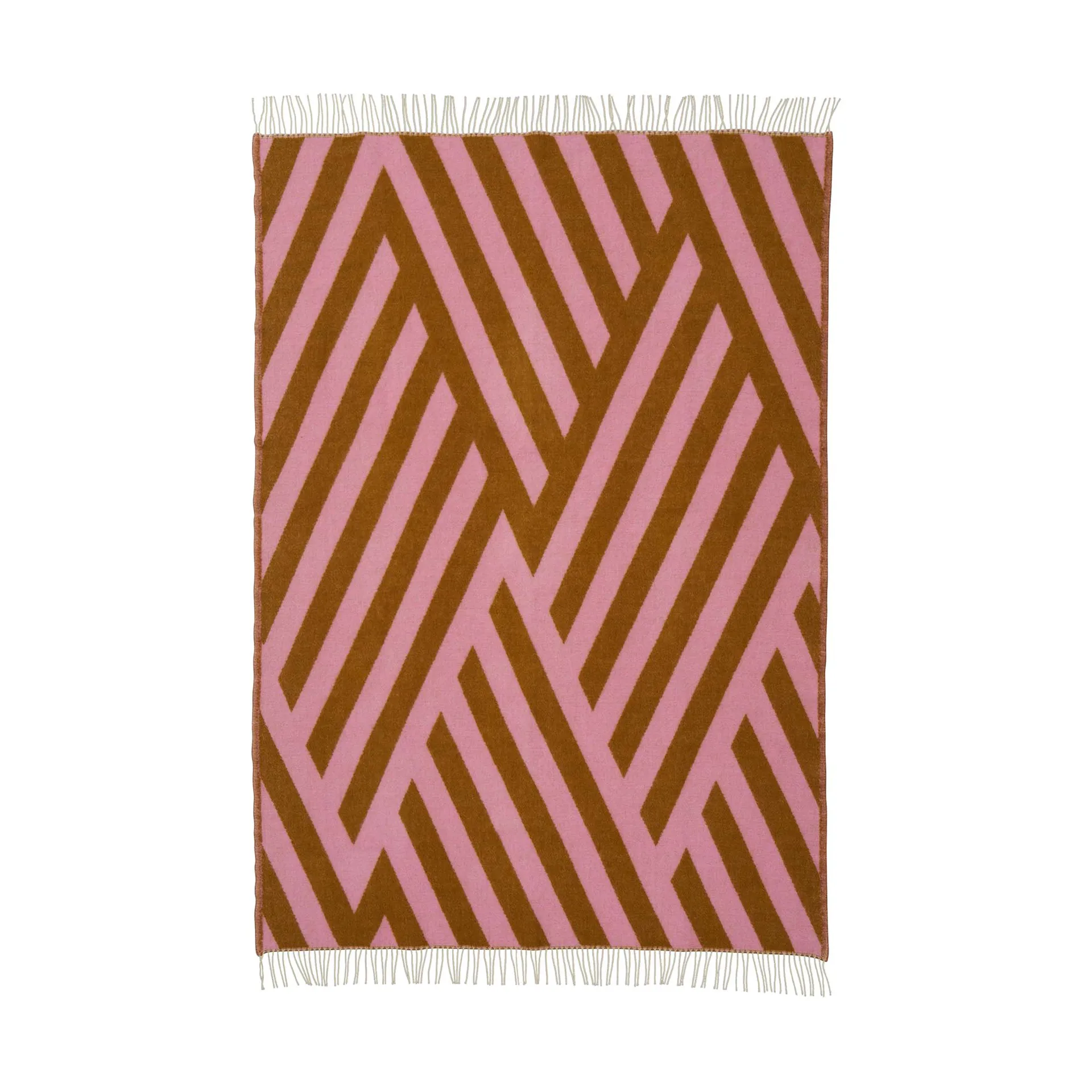 Tangent 羊毛 毯子 130x200 cm, 粉色-carmel Klippan Yllefabrik
