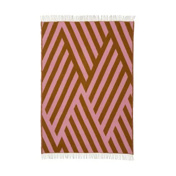 Tangent 羊毛 毯子 130x200 cm - 粉色-carmel - Klippan Yllefabrik