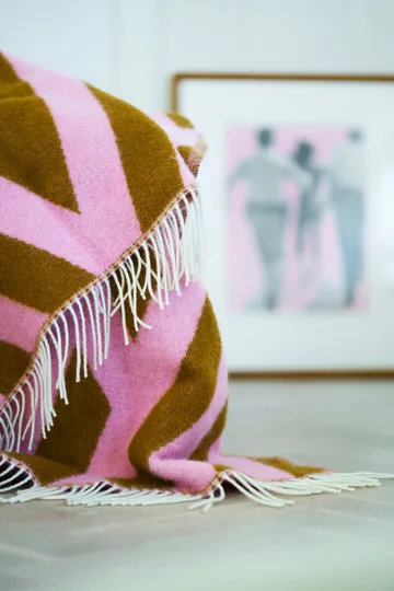 Tangent 羊毛 毯子 130x200 cm - 粉色-carmel - Klippan Yllefabrik