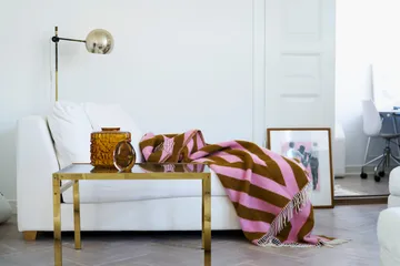 Tangent 羊毛 毯子 130x200 cm - 粉色-carmel - Klippan Yllefabrik