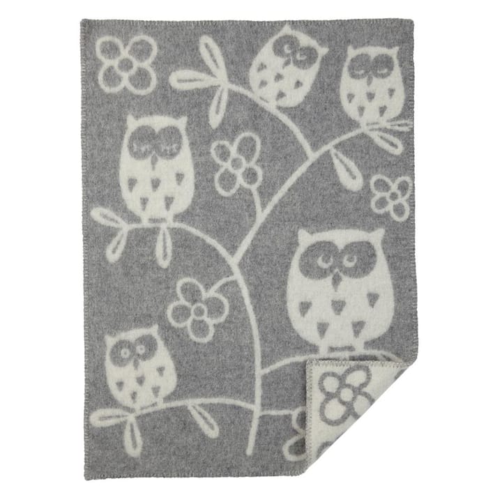 Tree Owl 羊毛毯 - light 灰色 - Klippan Yllefabrik