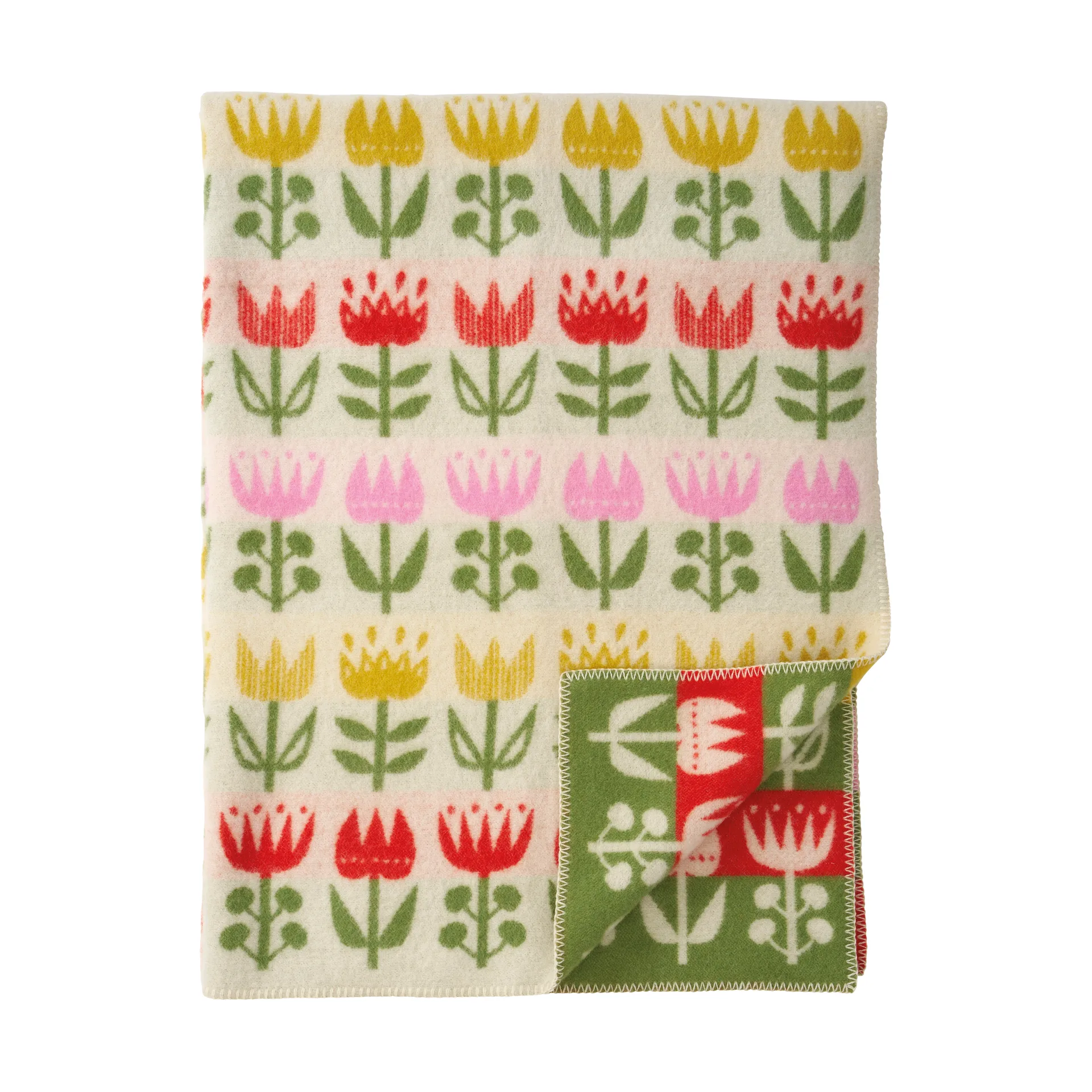 Tulip 毯子 130x180 cm, 彩色 Klippan Yllefabrik