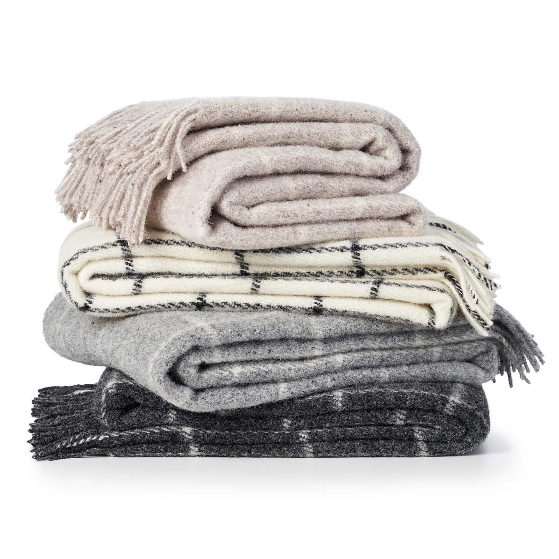 Vinga 羊毛毯子, 米色 Klippan Yllefabrik