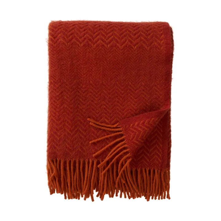 Zigzag 羊毛 毯子 130x200 cm - Ruby - Klippan Yllefabrik
