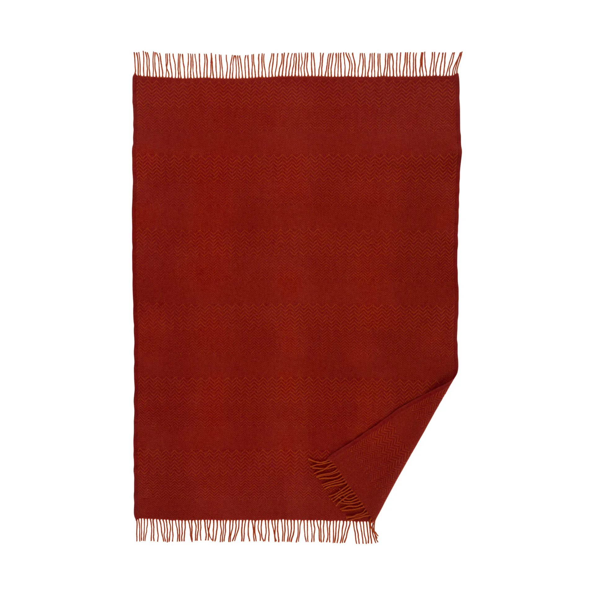 Zigzag 羊毛 毯子 130x200 cm, Ruby Klippan Yllefabrik