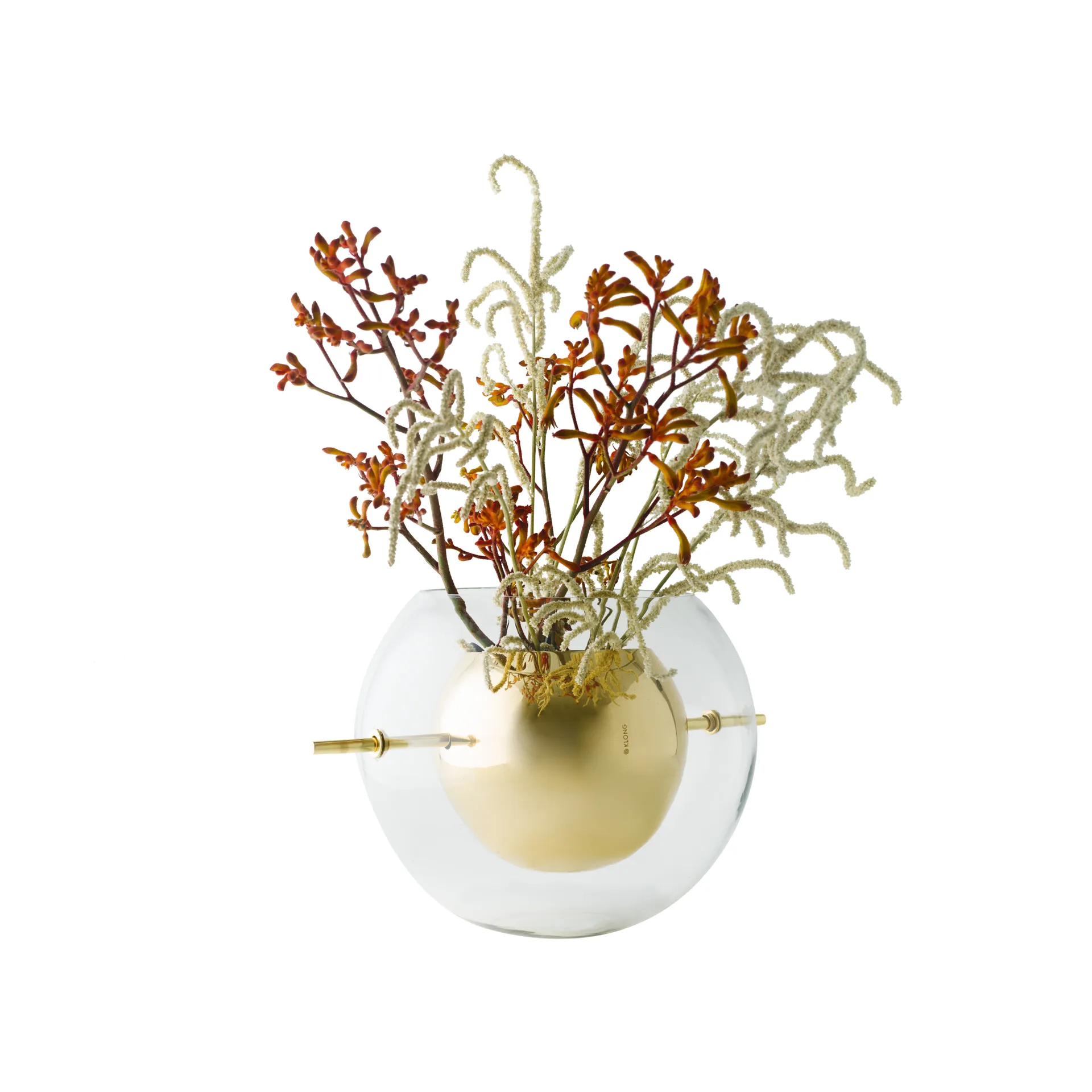Alba round 花瓶, 黄铜 KLONG