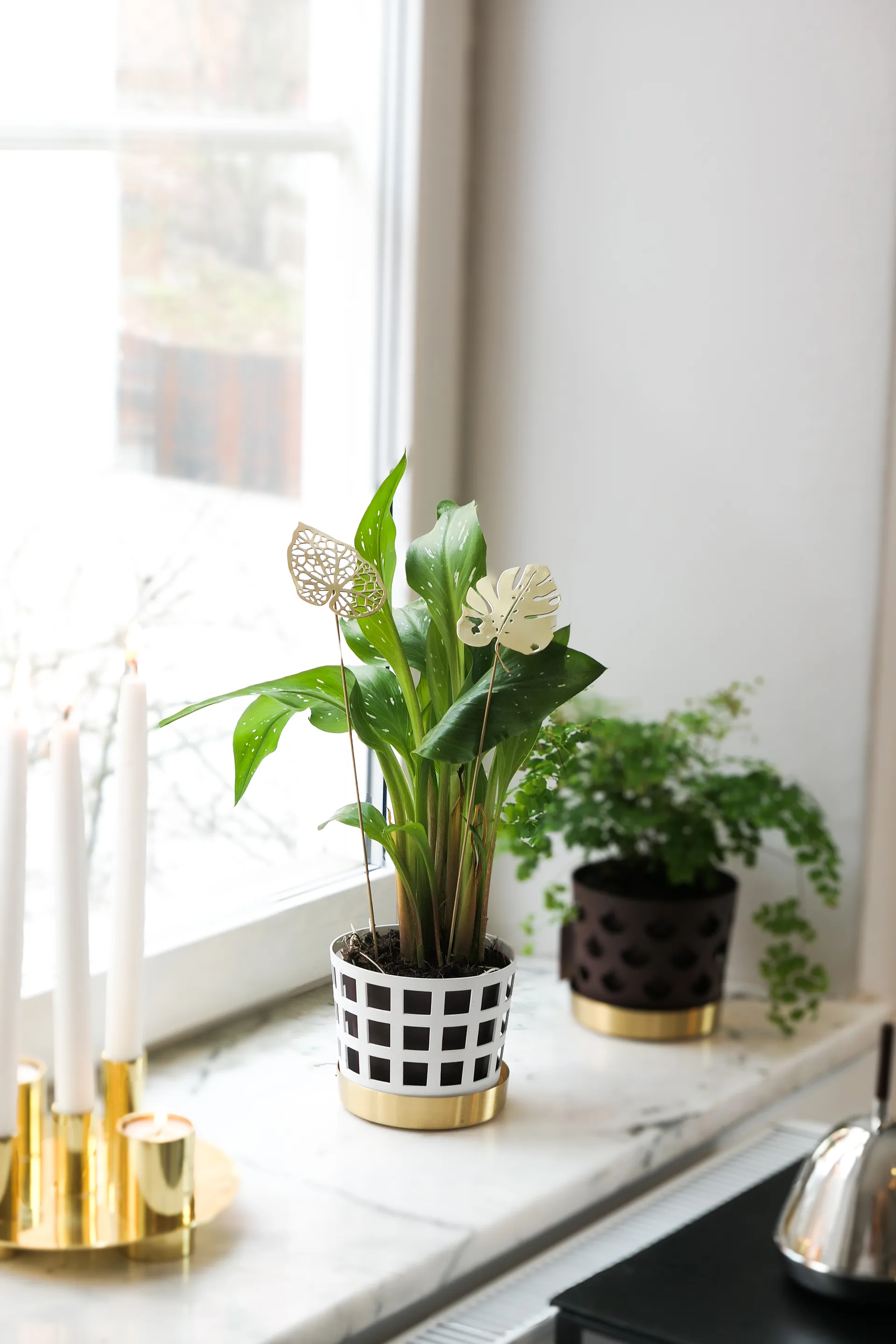 Brass leaves 装饰 两件套装, Water KLONG