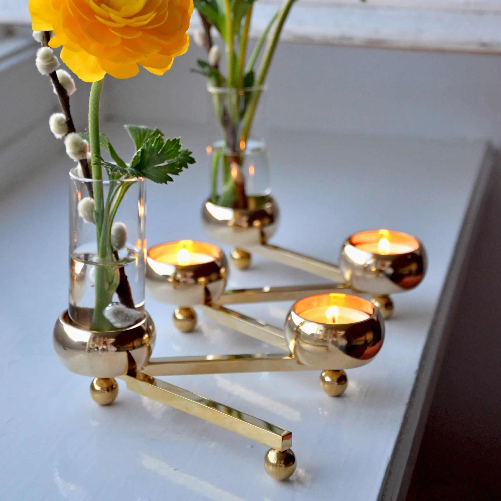 Constella 烛台 small, brass KLONG