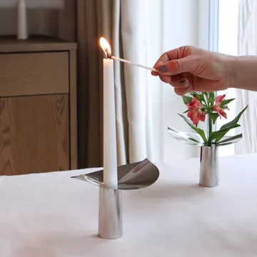 Löv 花瓶-烛台 - 不锈钢。10cm - KLONG