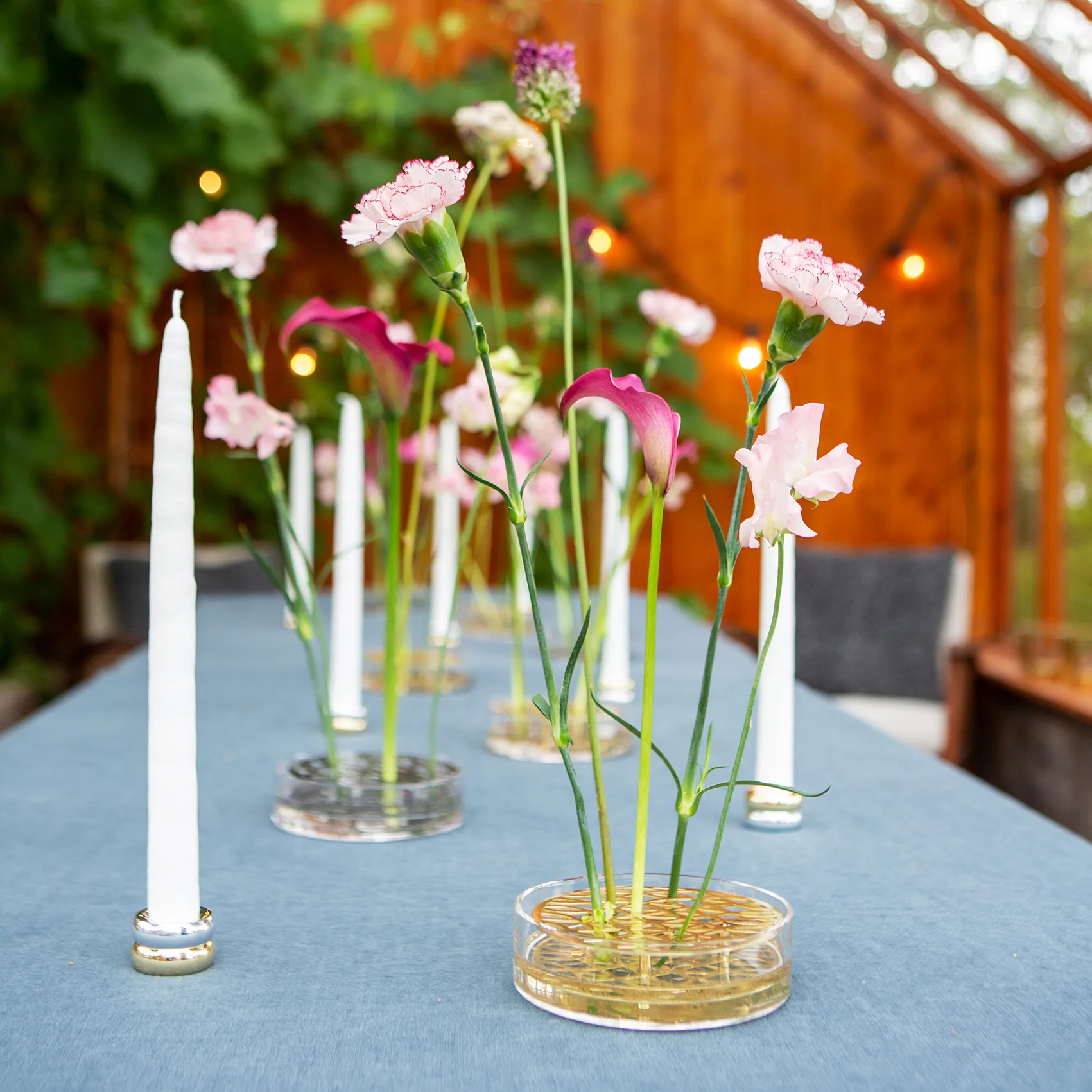 Marriage Duo 烛台 2 pieces, brass-银色 KLONG