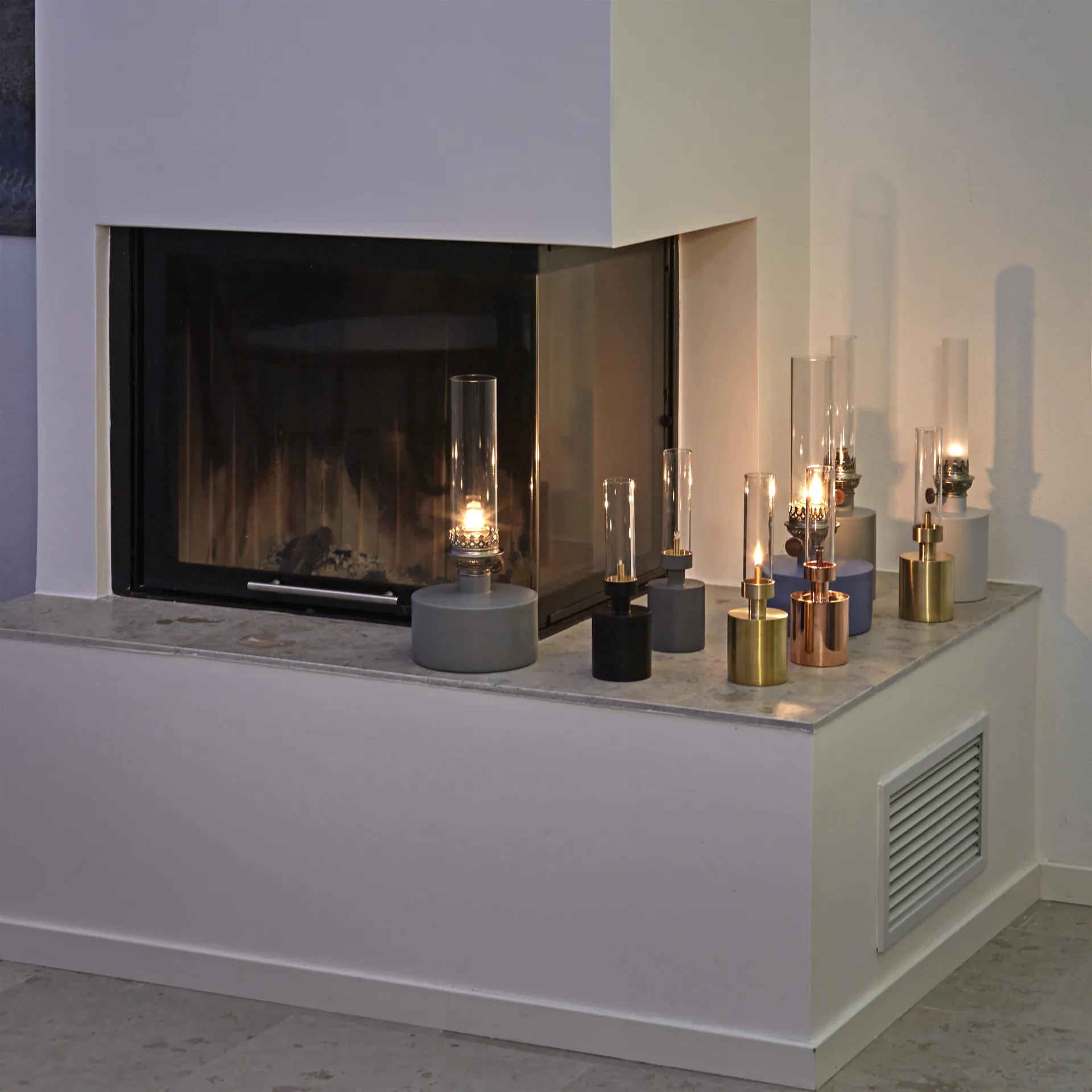 Patina oil 灯, large, 灰色 KLONG