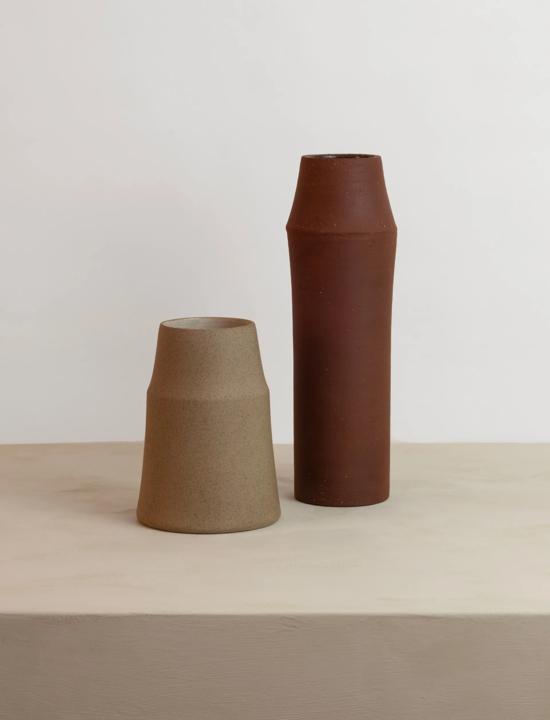 陶土花瓶18cm, 暖沙色 Knabstrup Keramik