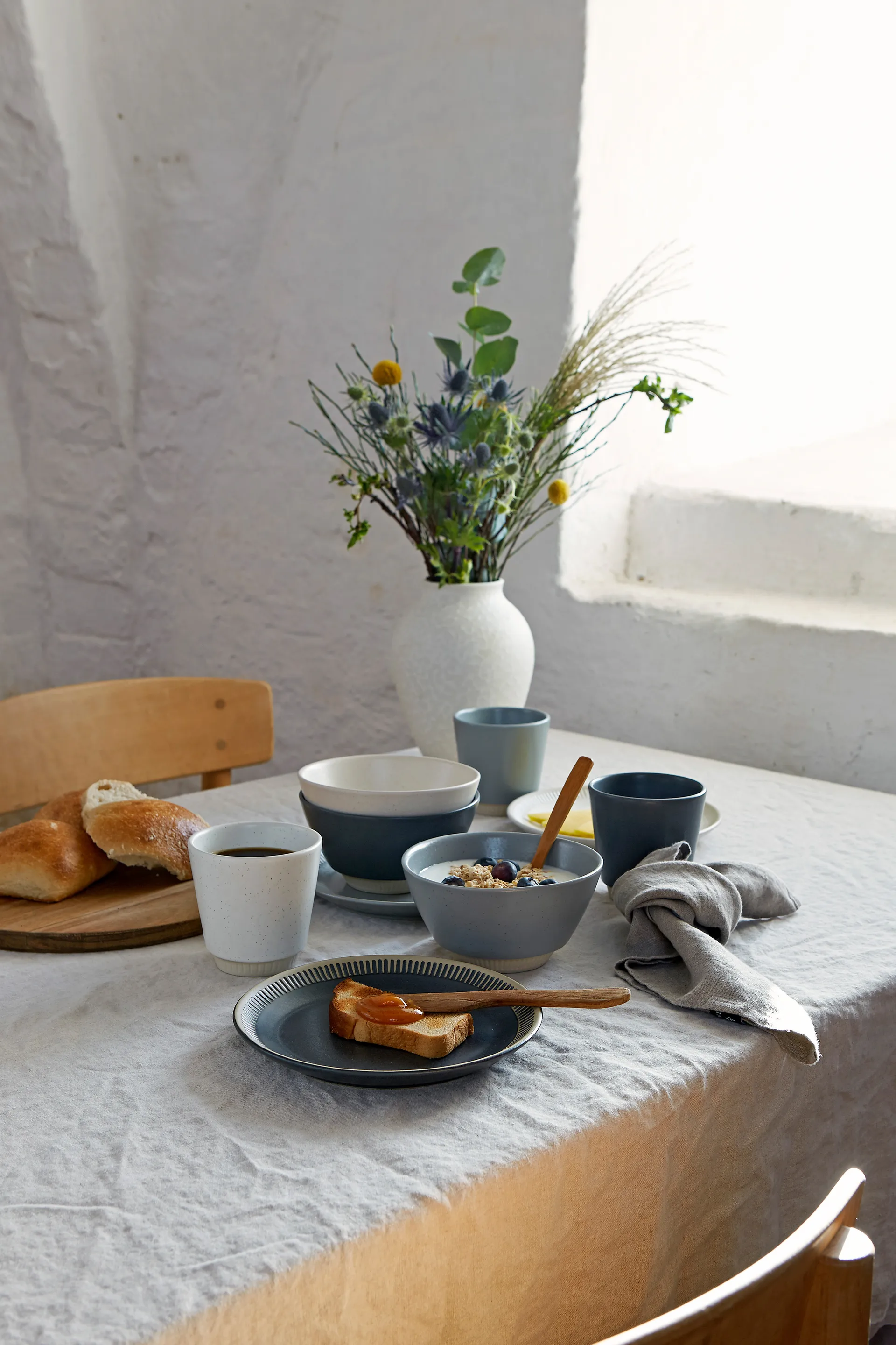 Colorit 盘子 Ø19 cm, Dark 灰色 Knabstrup Keramik