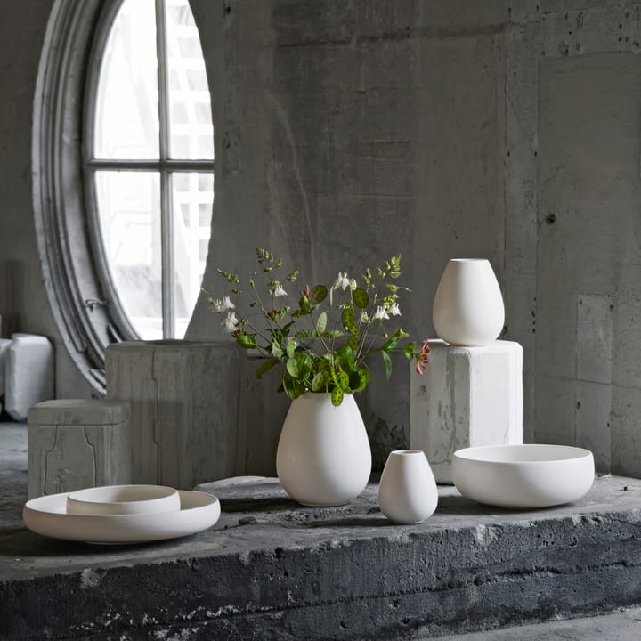 Earth 花瓶 24 cm, Lime stone 白色 Knabstrup Keramik