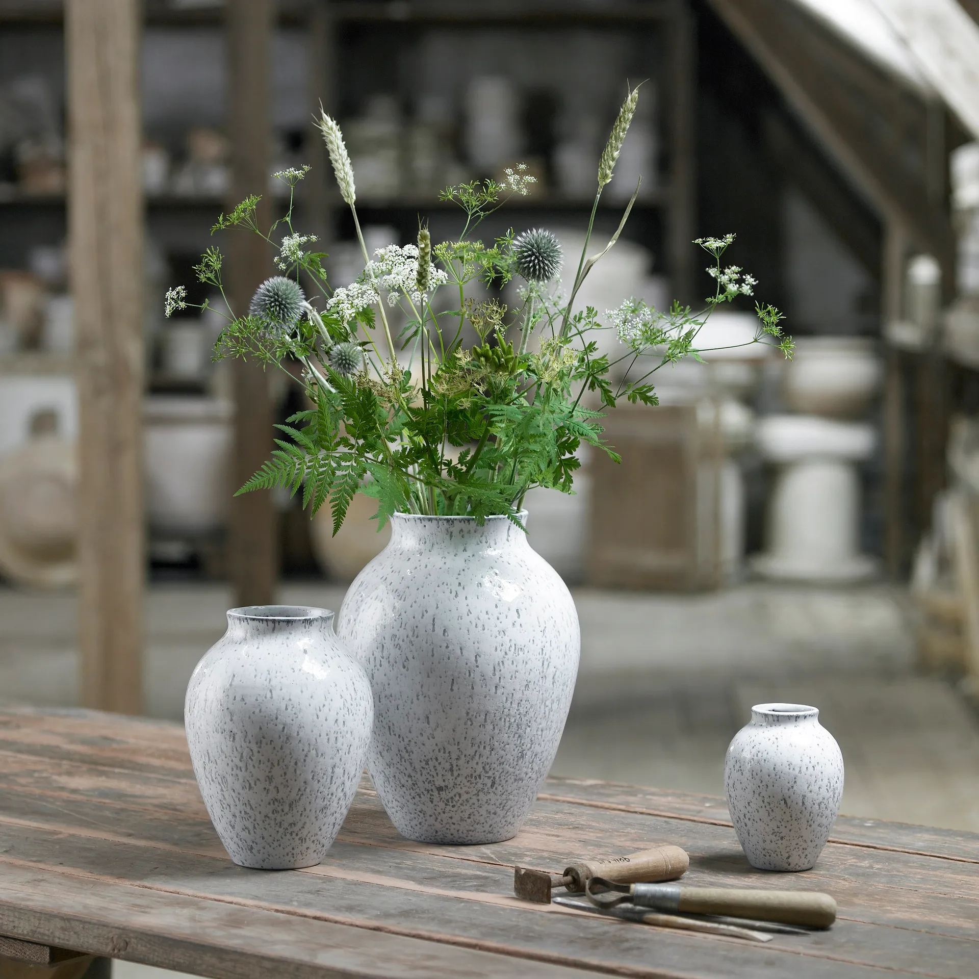 Knabstrup 花瓶 12.5cm, 白色 Knabstrup Keramik