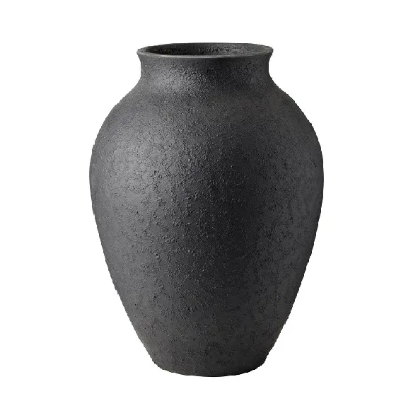 Knabstrup 花瓶 20cm - 黑色 - Knabstrup Keramik