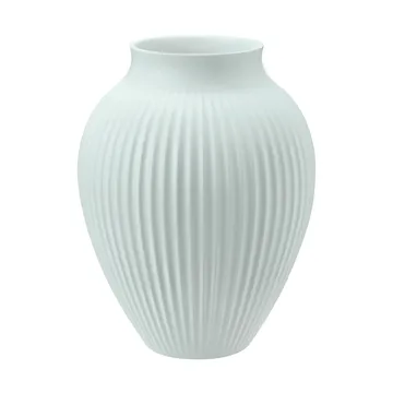 Knabstrup 罗纹花瓶20cm - 冰蓝色 - Knabstrup Keramik