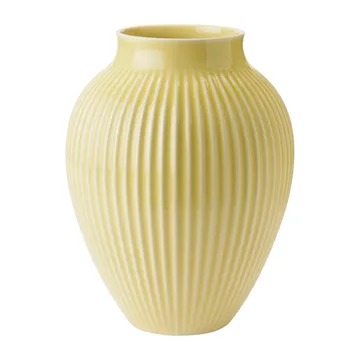 Knabstrup 罗纹花瓶27cm - 黄色 - Knabstrup Keramik