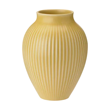 Knabstrup 罗纹花瓶27cm - 黄色 - Knabstrup Keramik