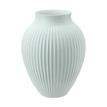 Knabstrup 罗纹花瓶27cm - 冰蓝色 - Knabstrup Keramik