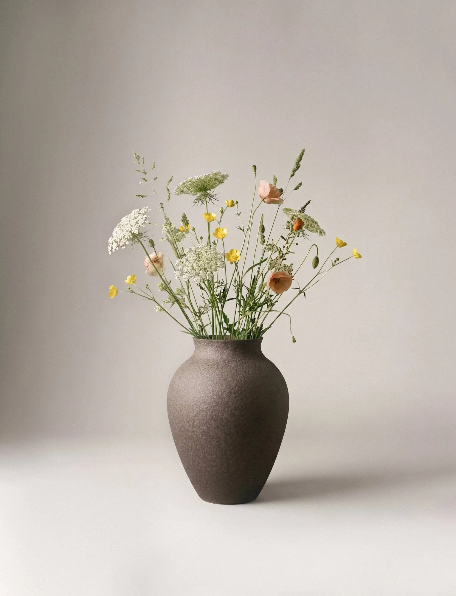 Knabstrup 花瓶 27cm, 树皮 Knabstrup Keramik