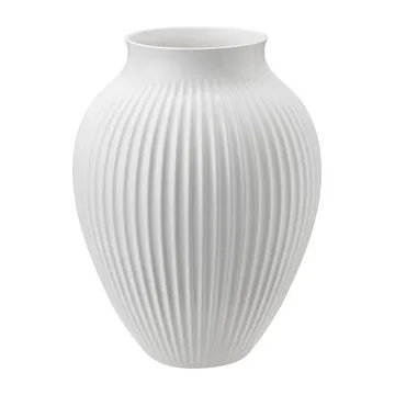 Knabstrup 凹槽花瓶35cm - 白色 - Knabstrup Keramik