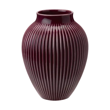 Knabstrup 花瓶 ribbed 20 cm - Berry - Knabstrup Keramik