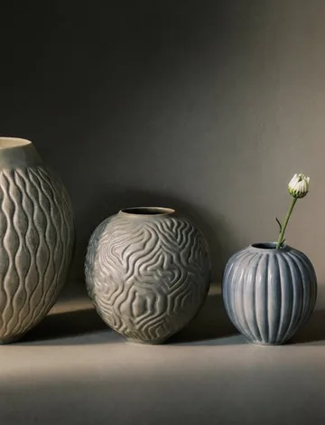 Solum 花瓶 - 鼠尾草色 15cm - Knabstrup Keramik