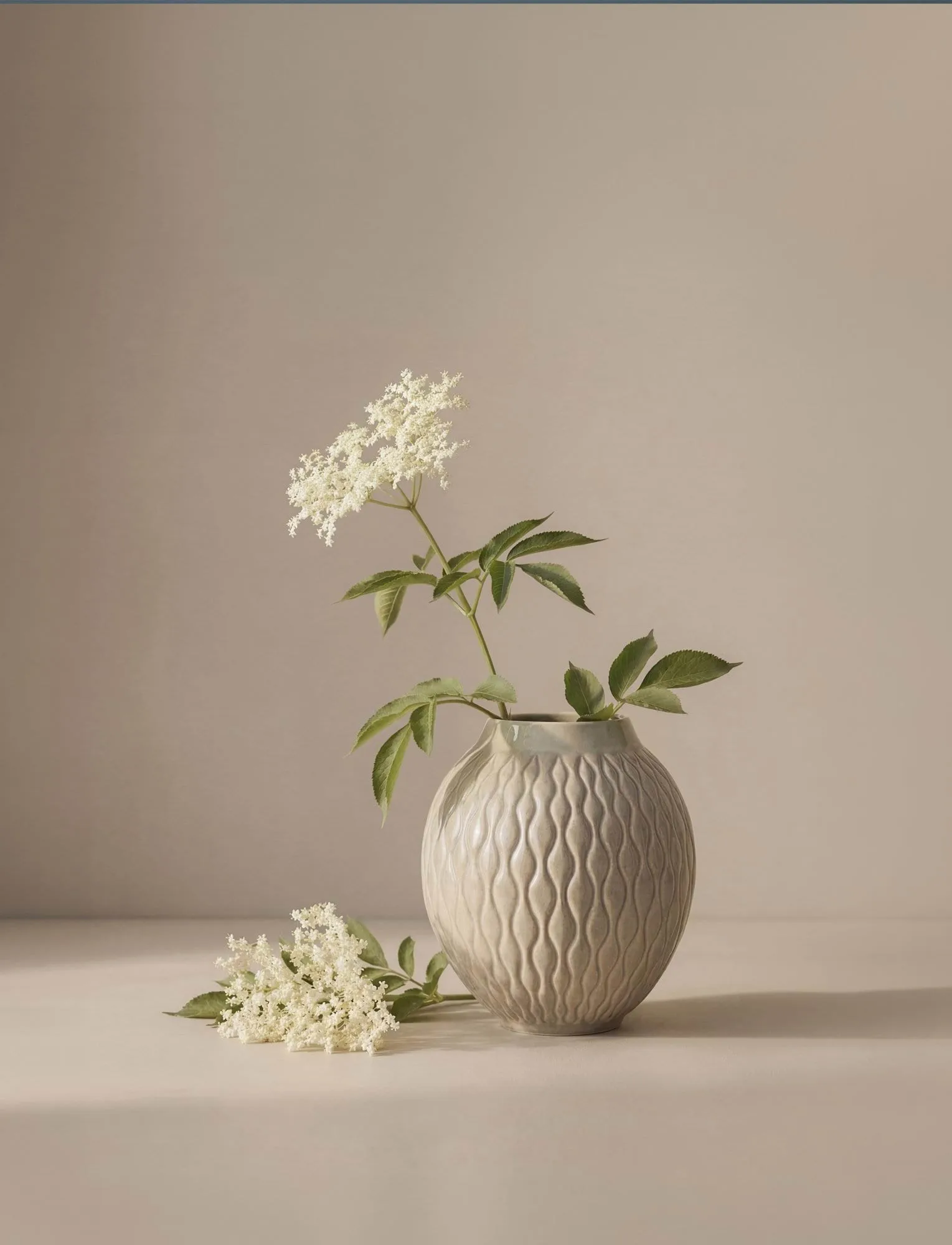 Solum 花瓶, 白蜡木，24cm Knabstrup Keramik