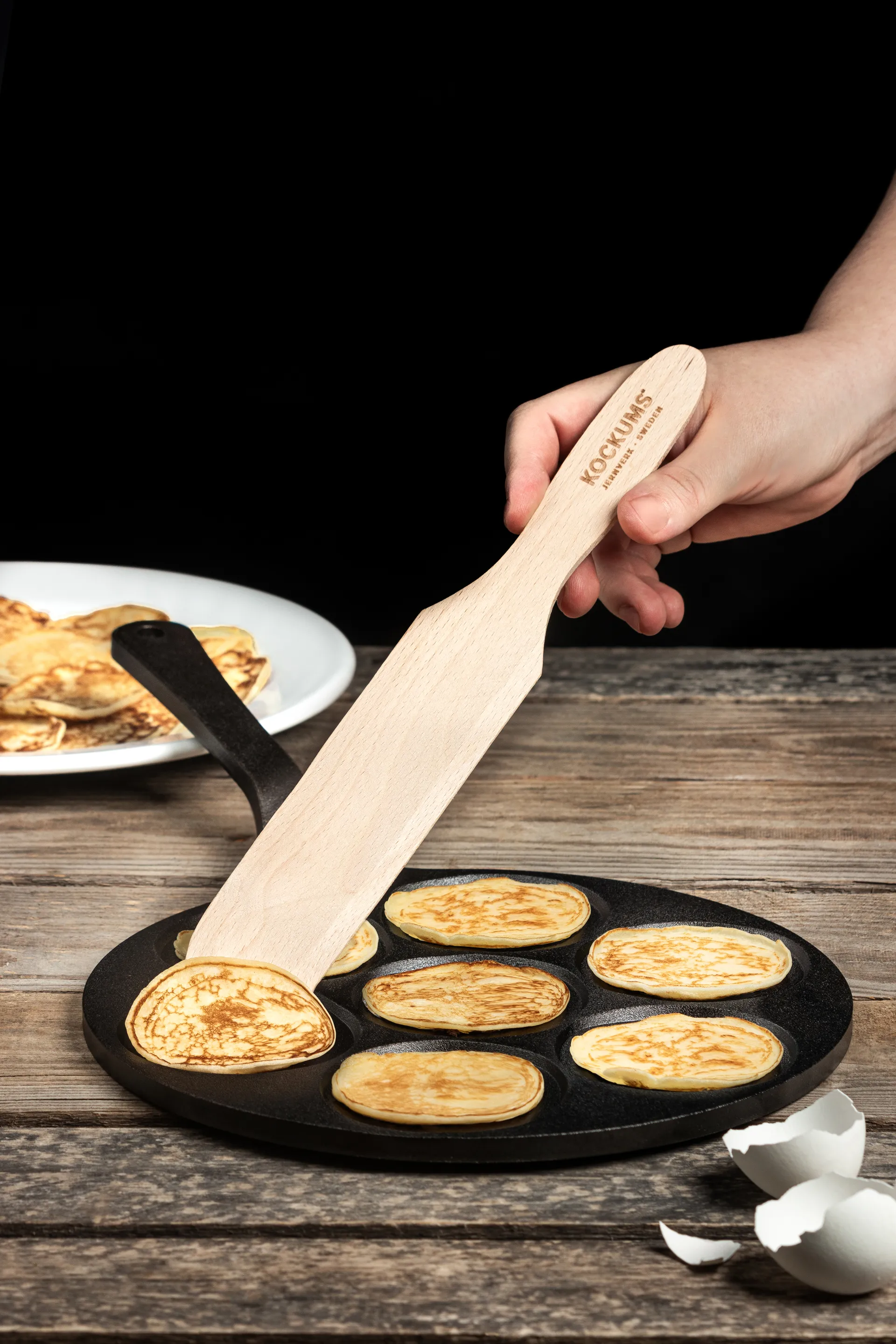Flat pancake pan 24 cm, 黑色 Kockums Jernverk