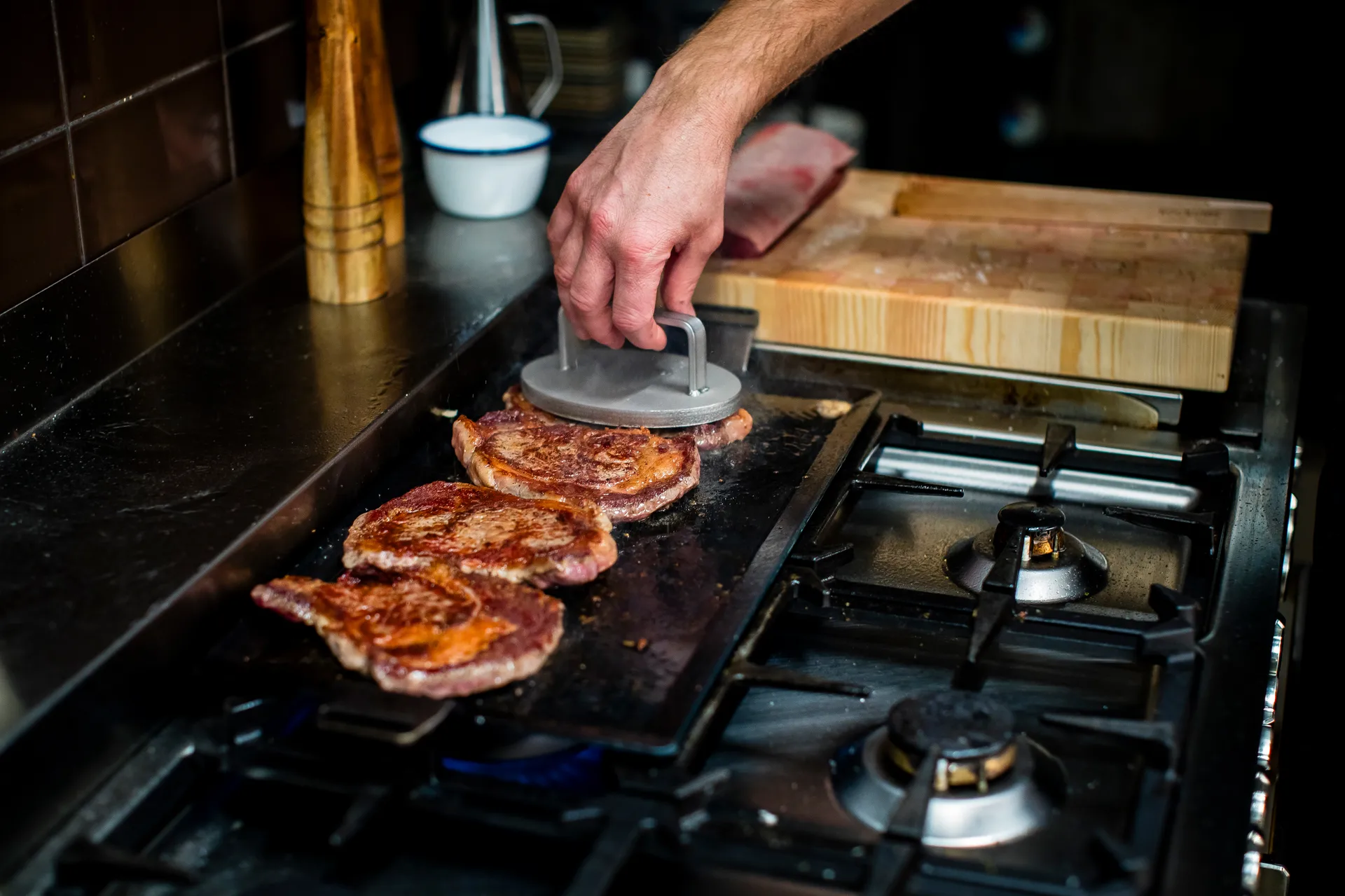 Frying 桌子. 4 mm carbon steel, Frying surface 45x22 cm Kockums Jernverk