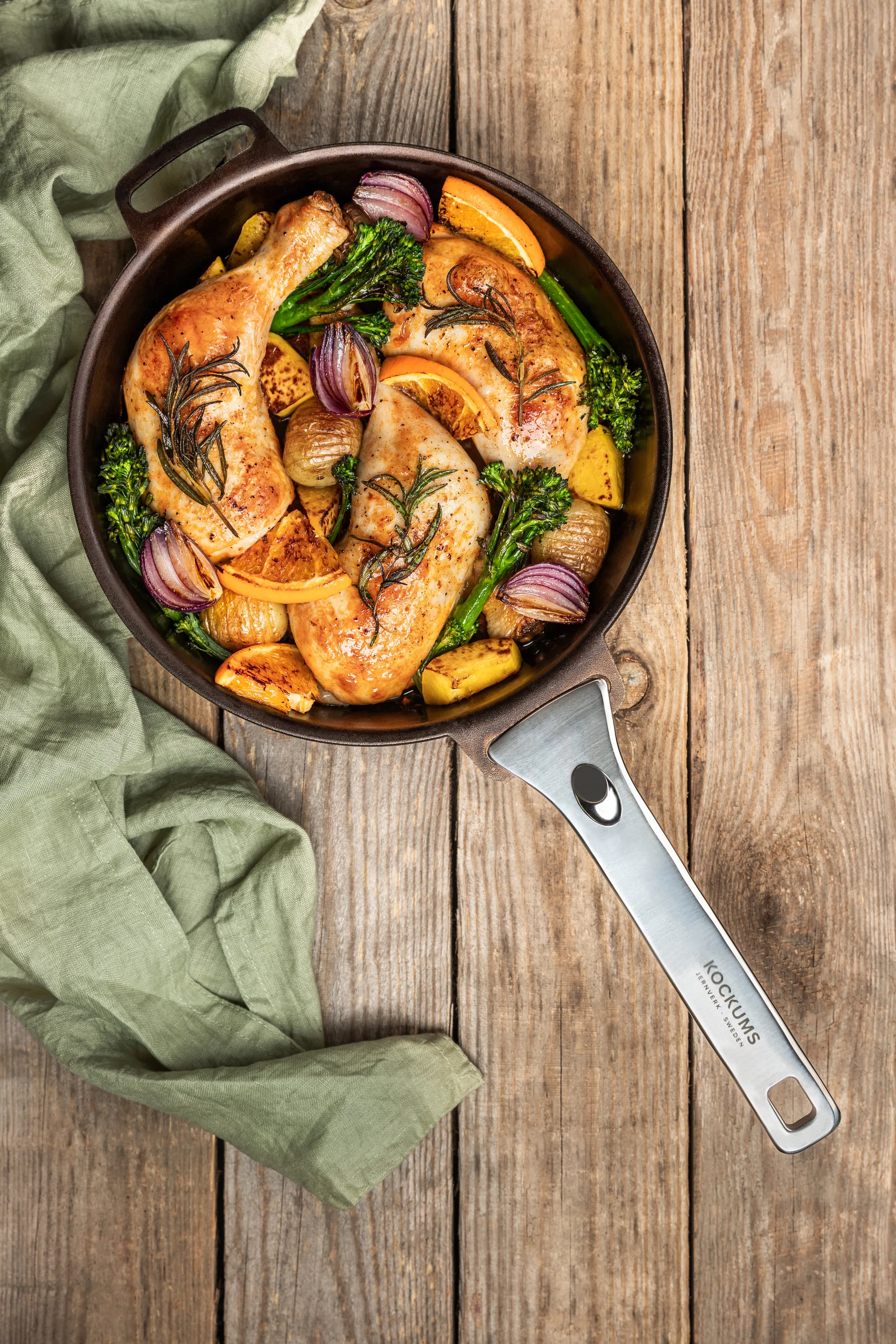 Handle for 煎锅/炒锅/pie dish, 不锈钢 Kockums Jernverk