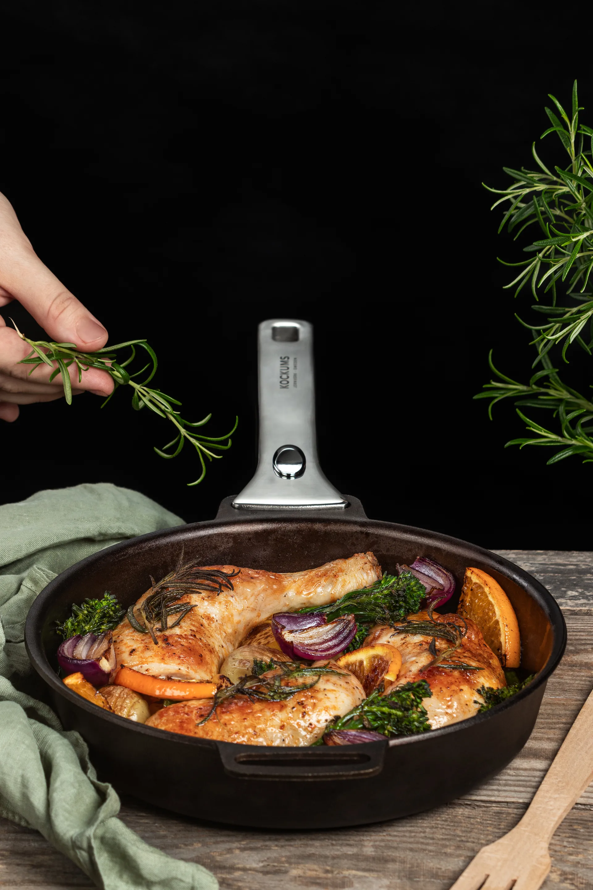 Handle for 煎锅/炒锅/pie dish, 不锈钢 Kockums Jernverk