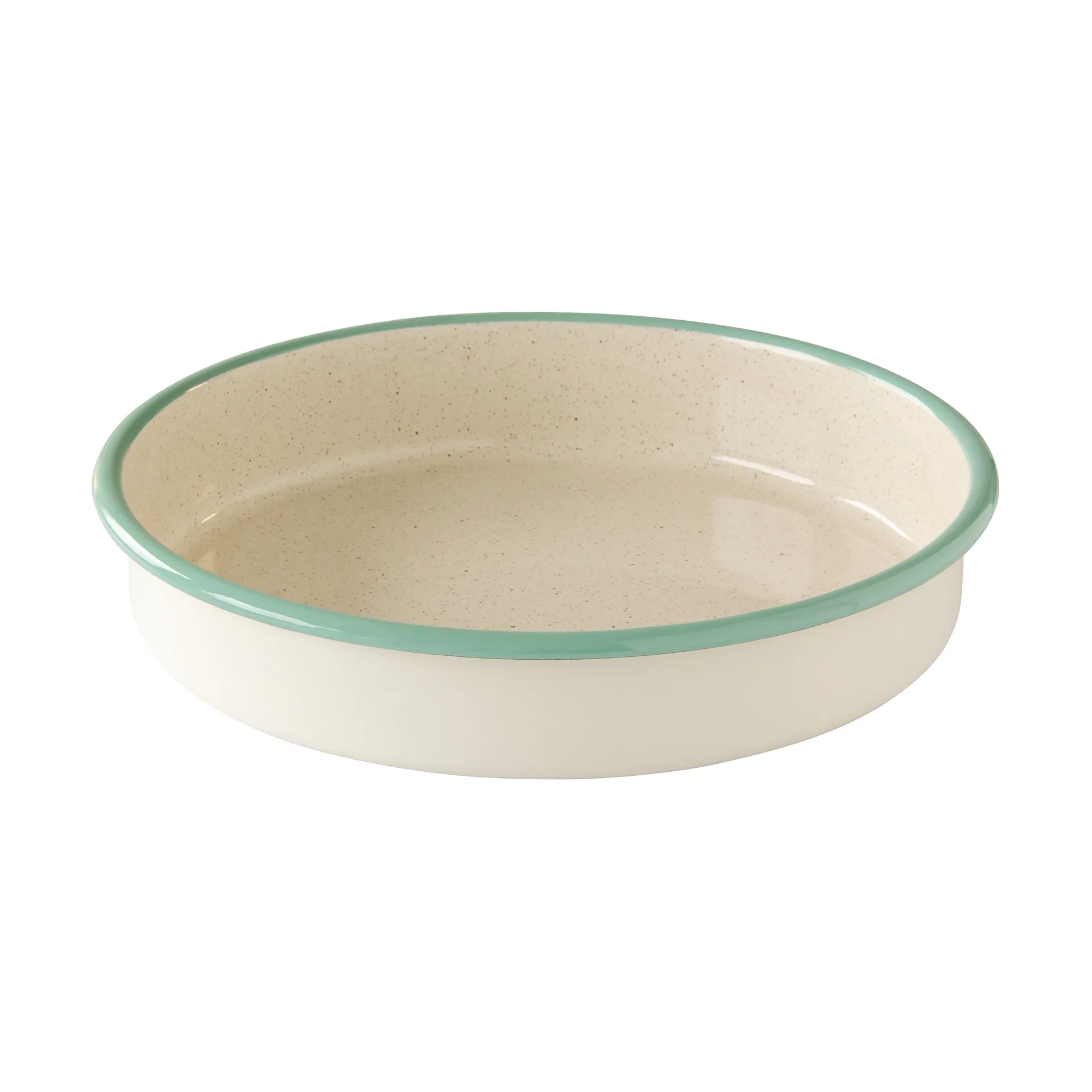 Kockums 烤盘, 奶油色配奢华绿_圆形_Ø28cm Kockums Jernverk
