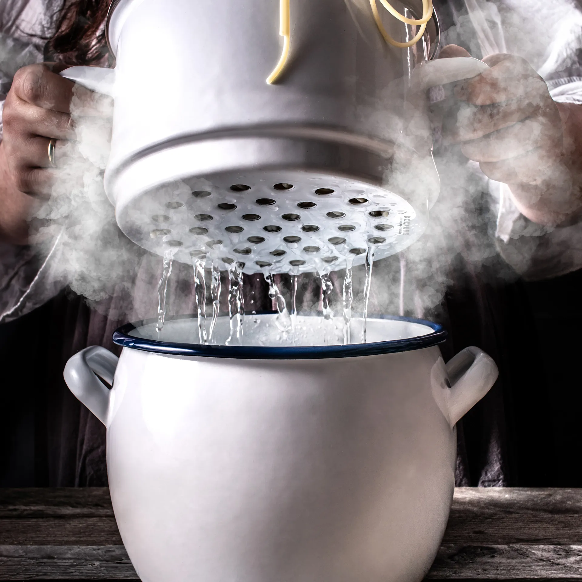 Kockums Paket  锅  and colander, kockums 白色 Kockums Jernverk