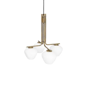 DK 4-Low 吊灯 - 原色黄铜/哑光 白色 - Konsthantverk