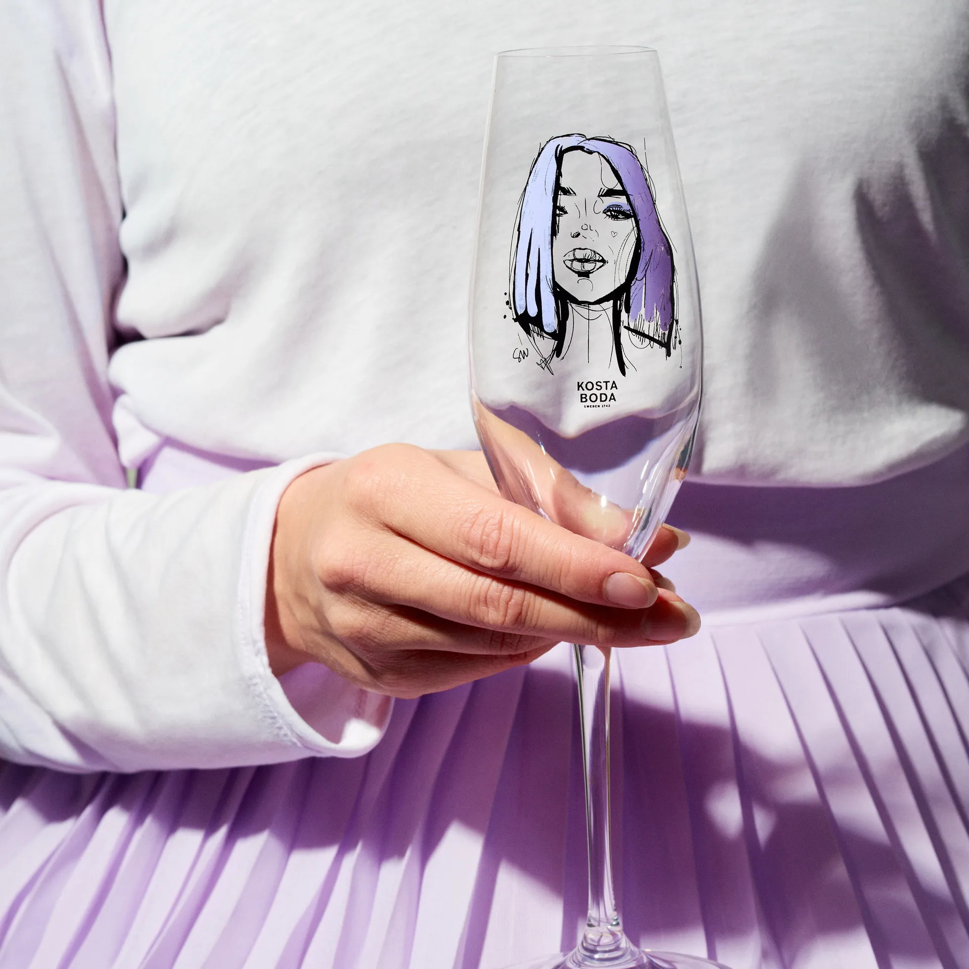 All about you 香槟杯 24 cl 两件套装, forever mine Kosta Boda