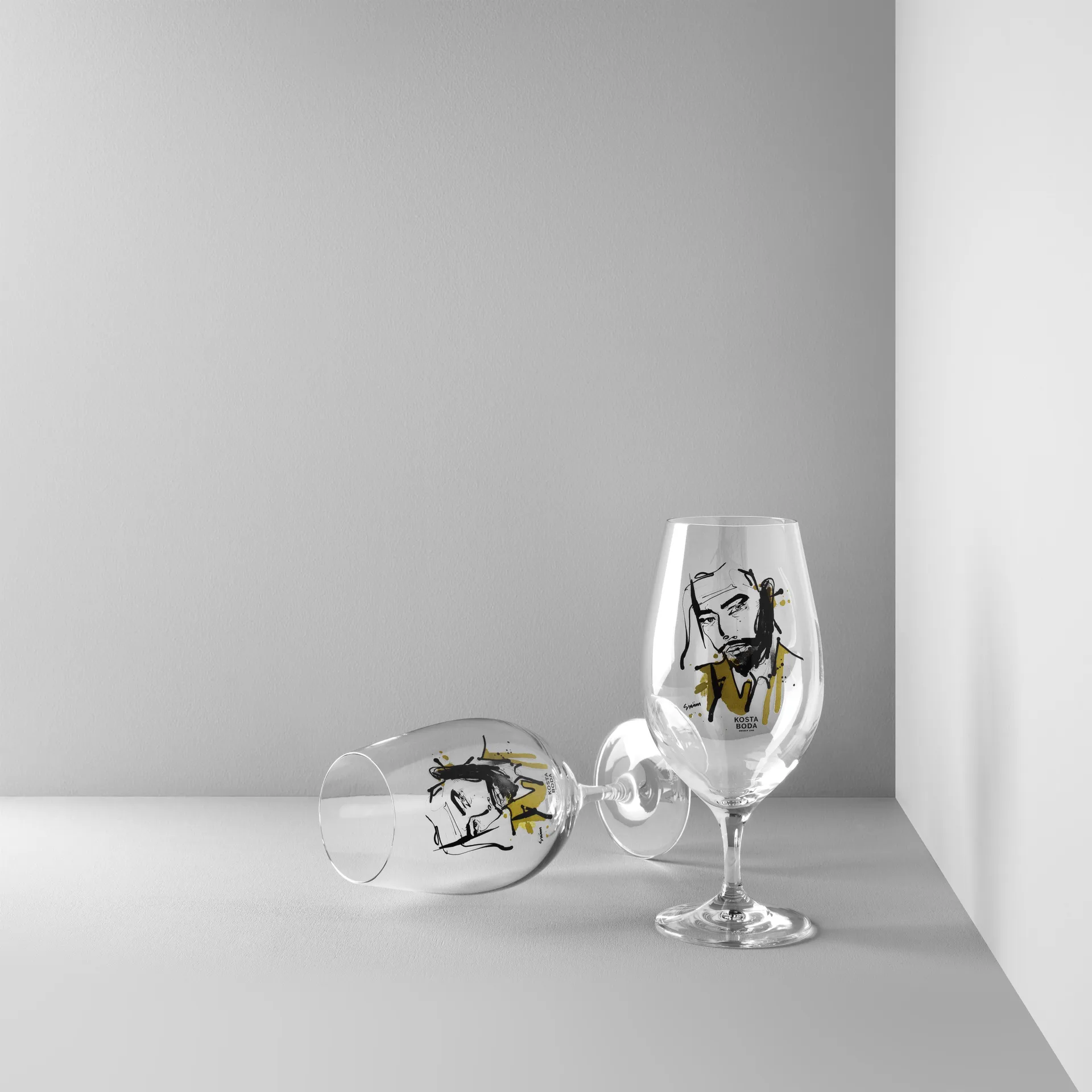 All about you 啤酒玻璃杯 40 cl 两件套装, Want him (绿色) Kosta Boda