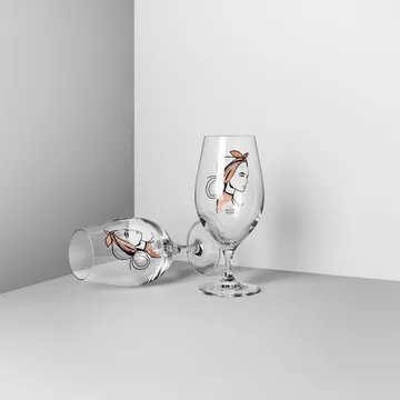 All about you 啤酒杯 400ml 2件装 - 在你身边啤酒_锈橙色 - Kosta Boda