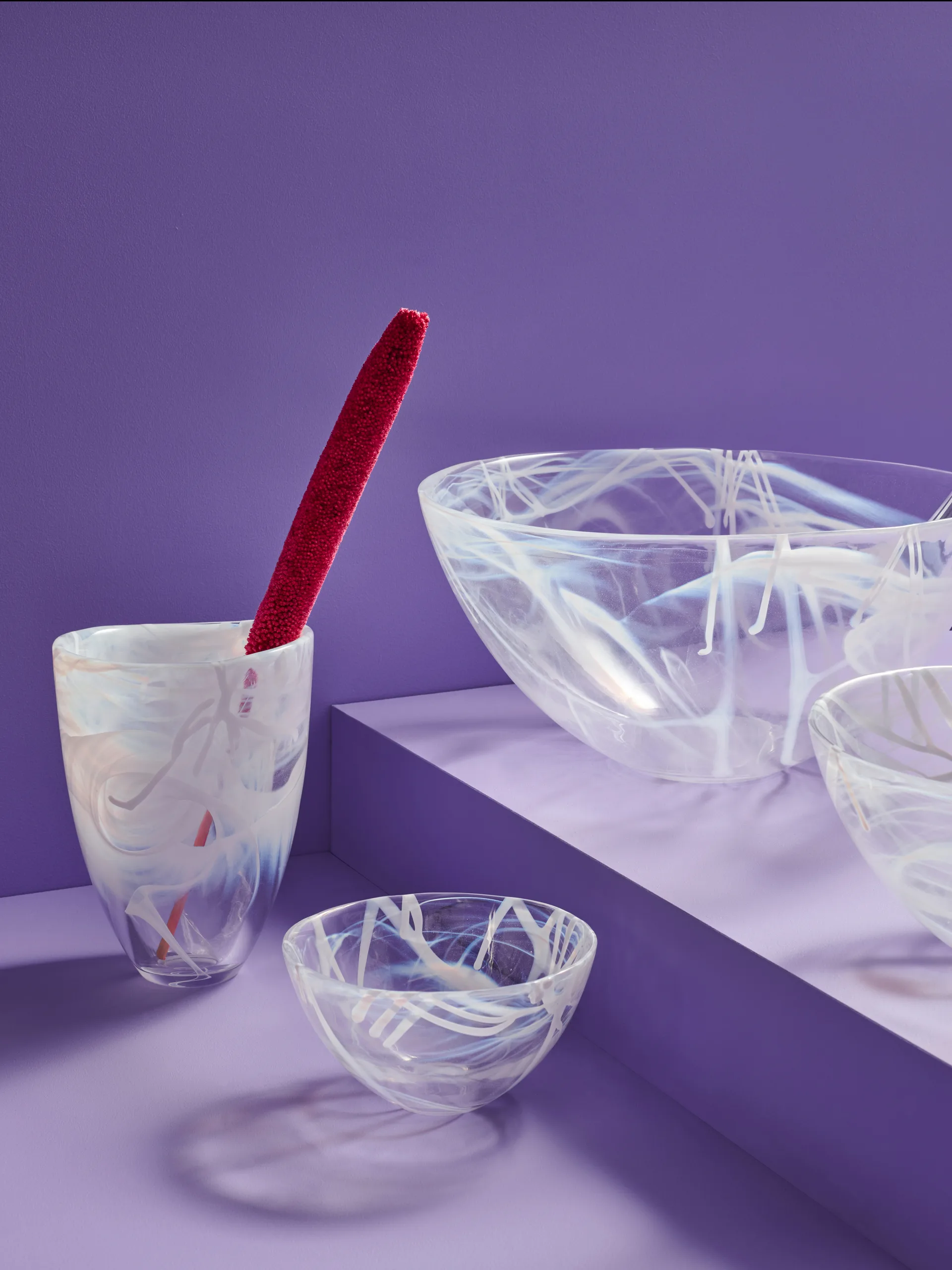 Contrast 花瓶 200 mm, 白色-白色 Kosta Boda