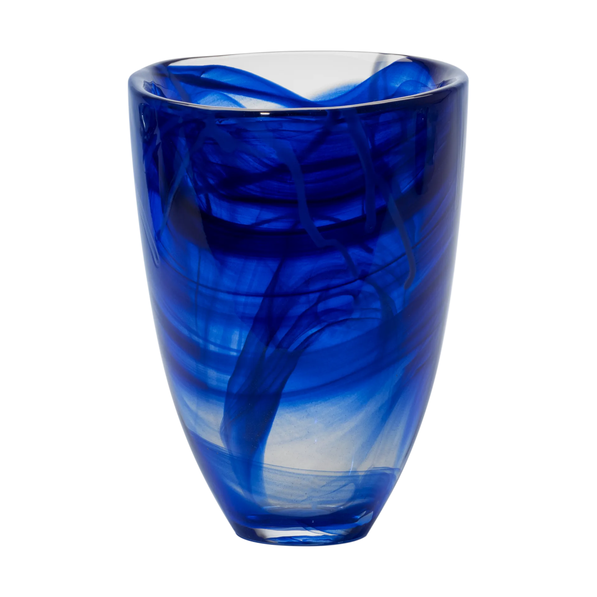 Contrast 花瓶 200mm, 双蓝色 Kosta Boda