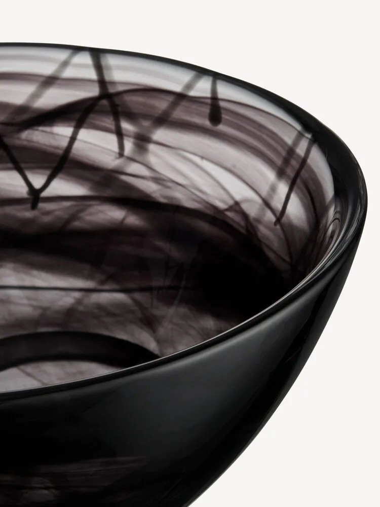 Contrast 碗 230 mm, 黑色-黑色 Kosta Boda