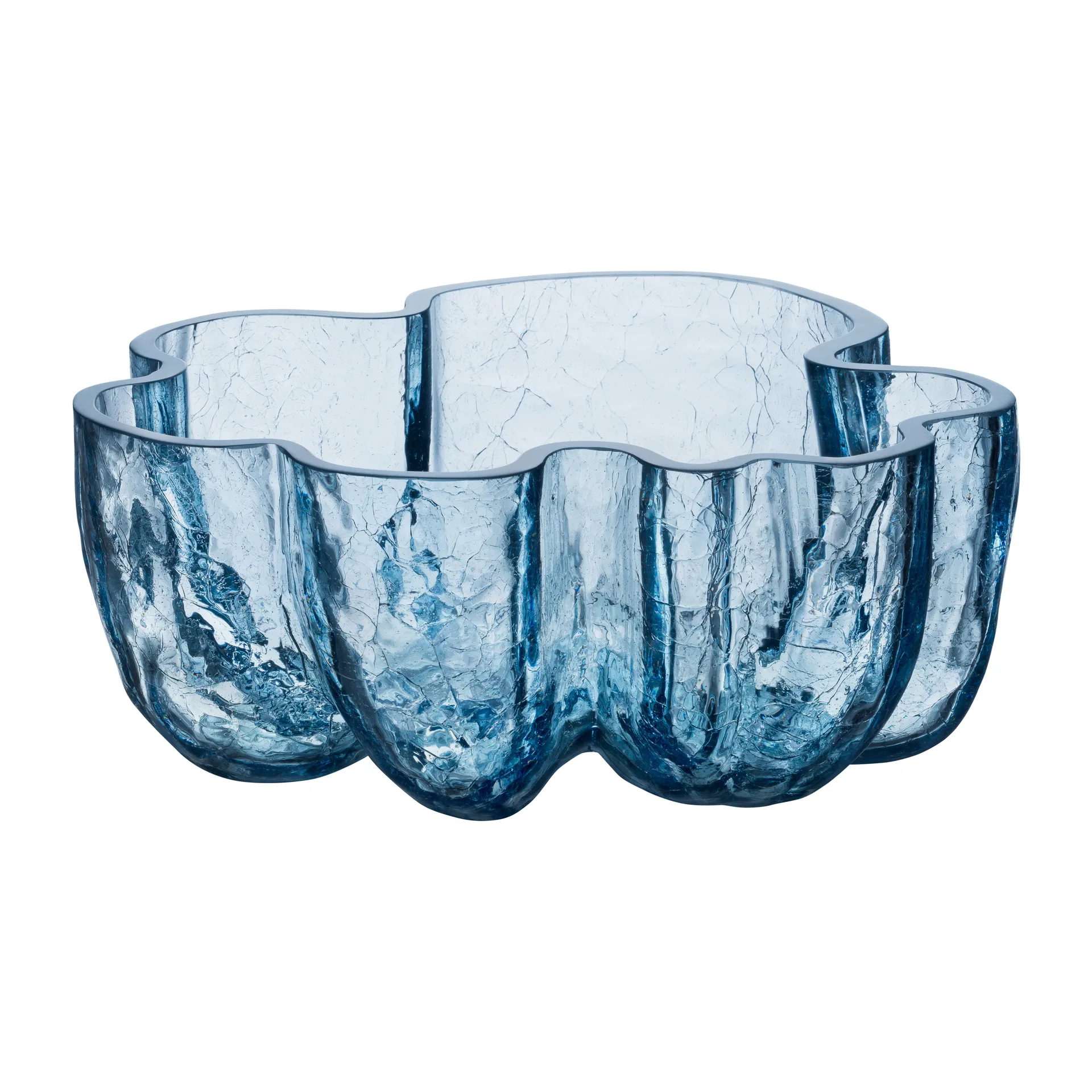 Crackle 碗 10,5 cm, Circular glass (Blue) Kosta Boda