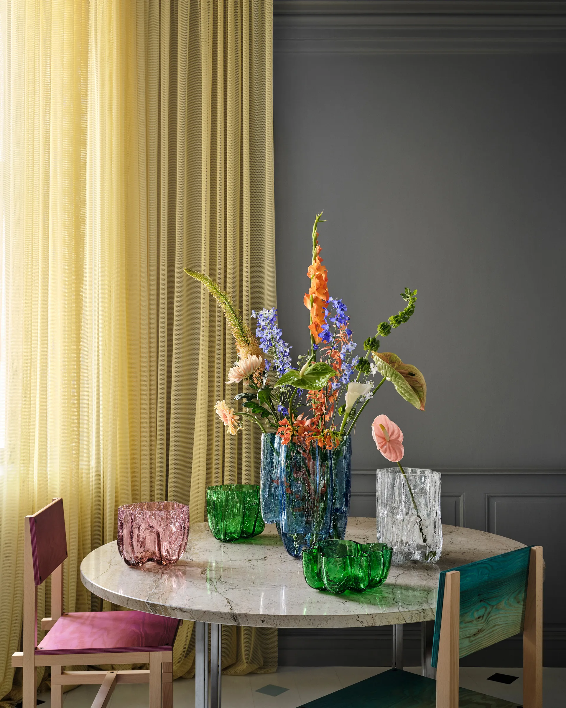 Crackle 花瓶 17,5 cm, Pink Kosta Boda