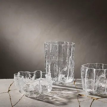 Crackle 花瓶 27cm - 透明 - Kosta Boda