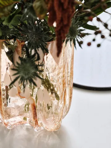 Crackle 花瓶 27cm - 琥珀火烈鸟色 - Kosta Boda