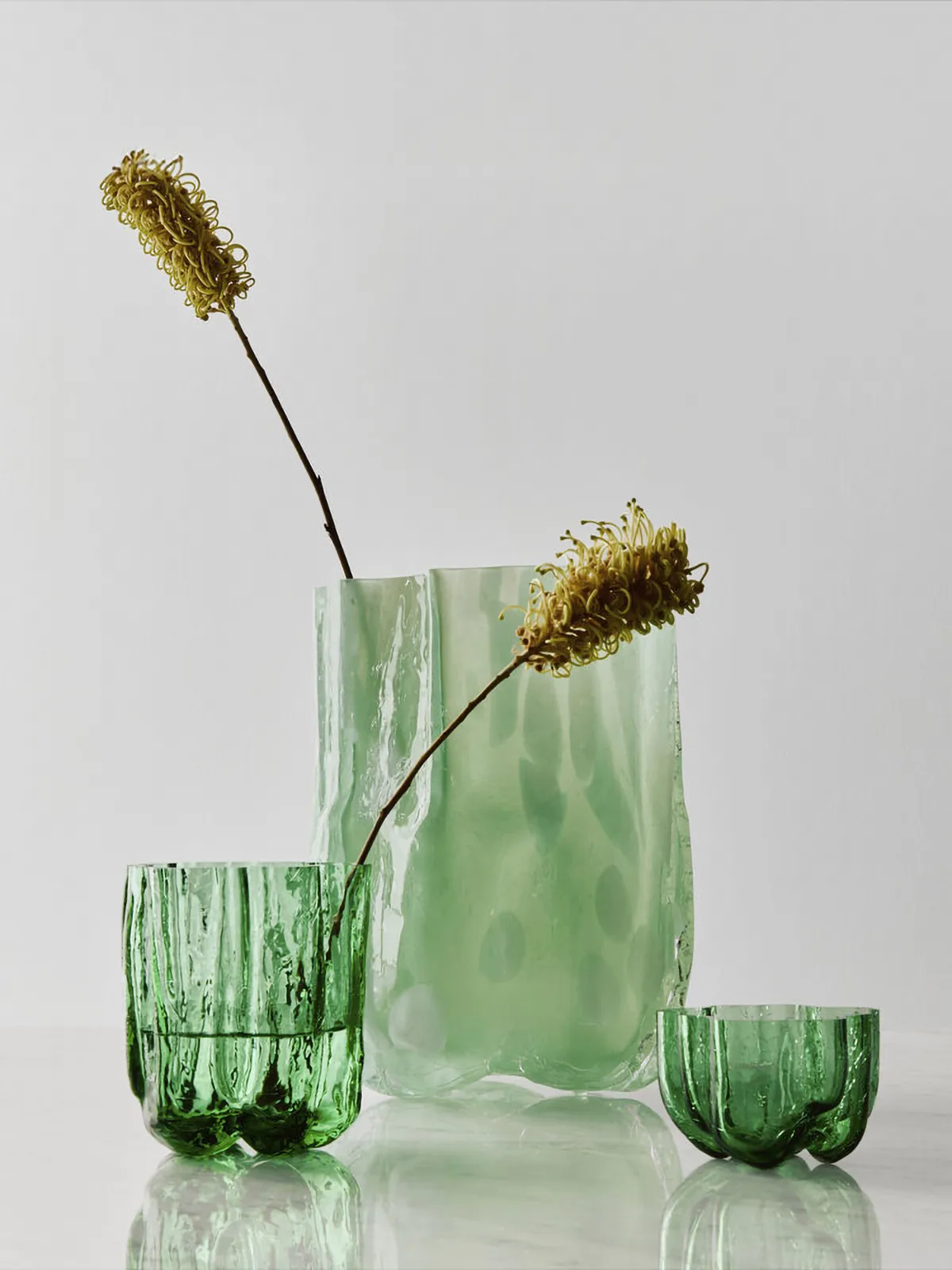 Crackle 烛台 5,8 cm, 深绿 Kosta Boda